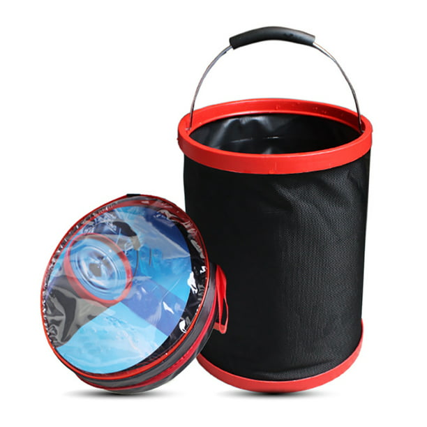 Details about   Multi-function Carryign Folding Bucket Outdoor Fishing Car Cleaning Tool Bucket 